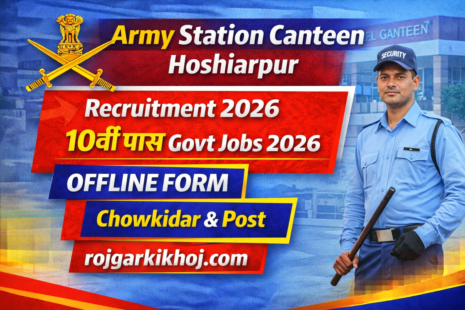 Army Station Canteen Hoshiarpur Recruitment 2026