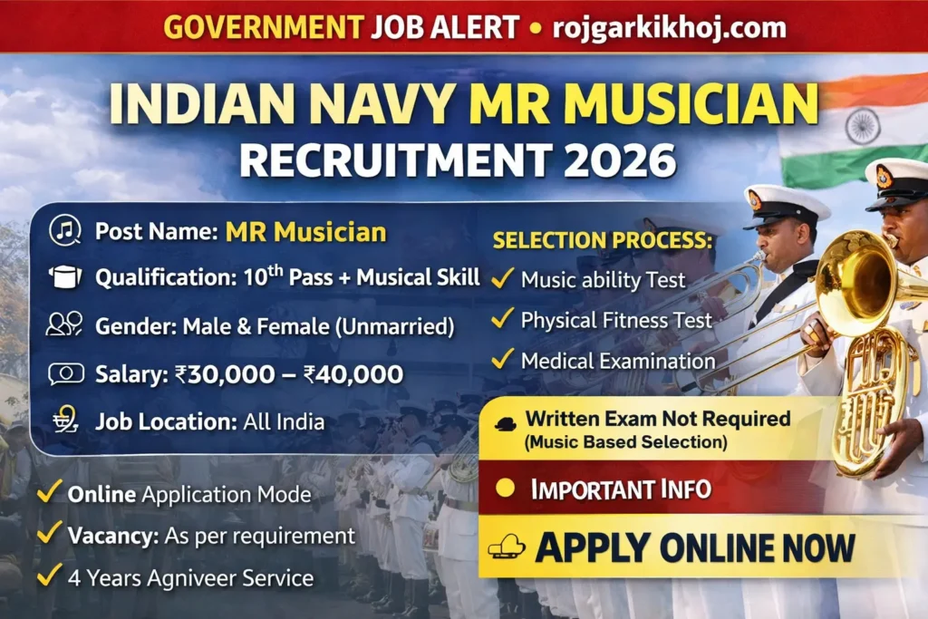 Indian Navy MR Musician Recruitment 2026