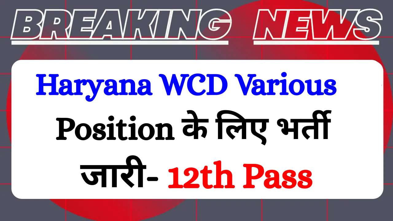 Read more about the article Haryana WCD Recruitment 2025: 479+ Vacancies for Multipurpose Staff, Security Guard & More – Apply Offline