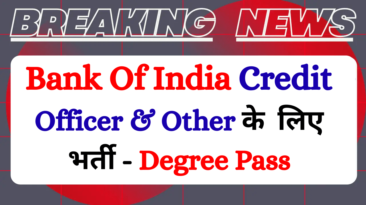 Read more about the article Bank Of India Credit Officer Notification 2025 for 514 Post> Apply Online