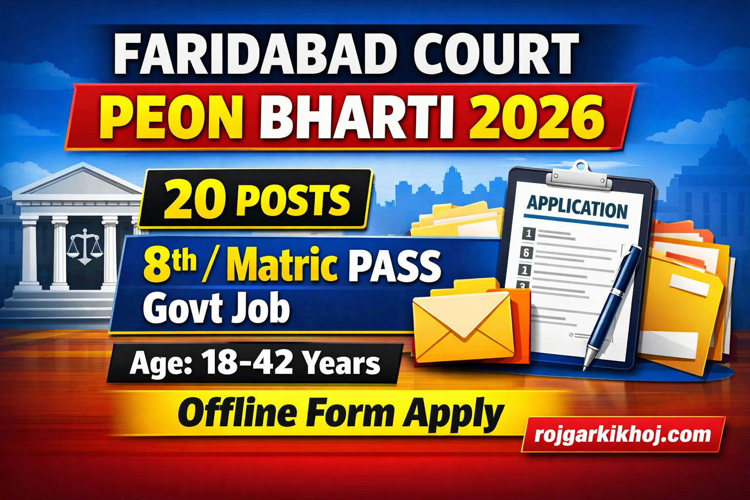 Faridabad Court Peon Vacancy 2026