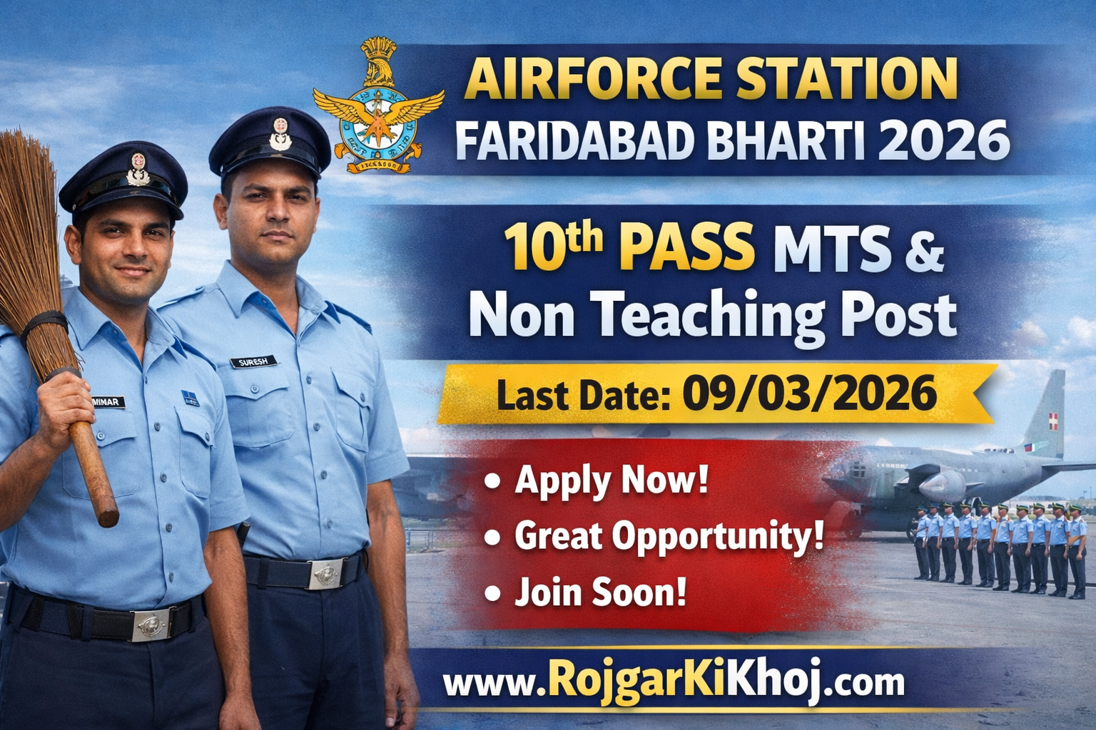 Airforce Station Faridabad Recruitment 2026 