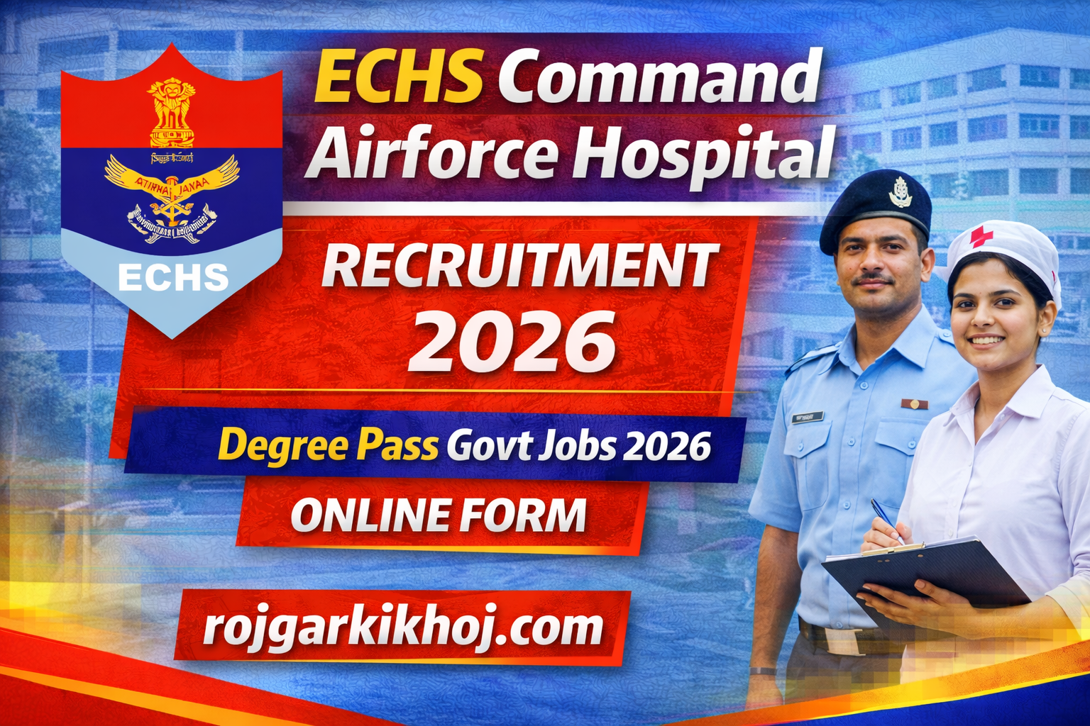 ECHS command airforce hospital recruitment 2026
