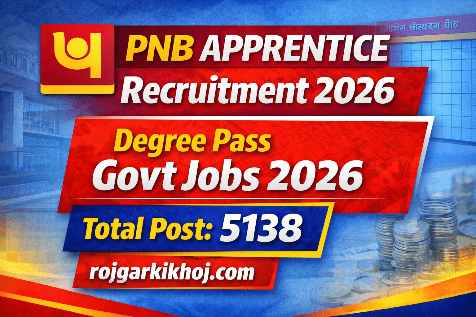 Read more about the article PNB Apprentice Notification 2026 Pdf Download For 5138 Post> Apply Online