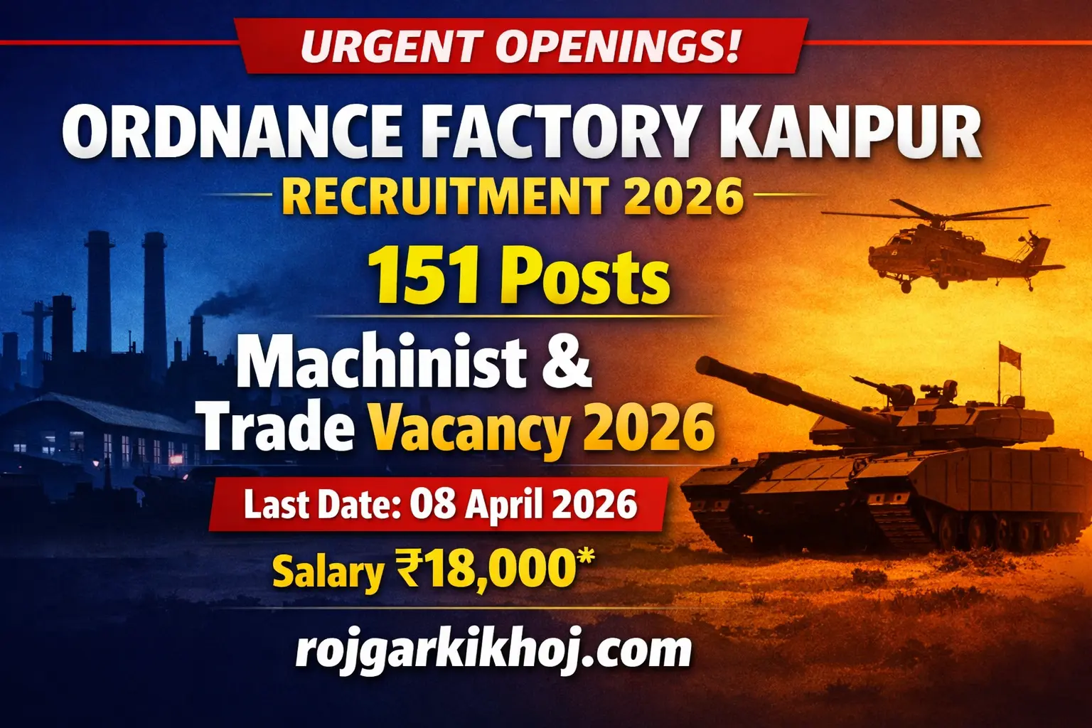 Ordnance Factory Kanpur Recruitment 2026