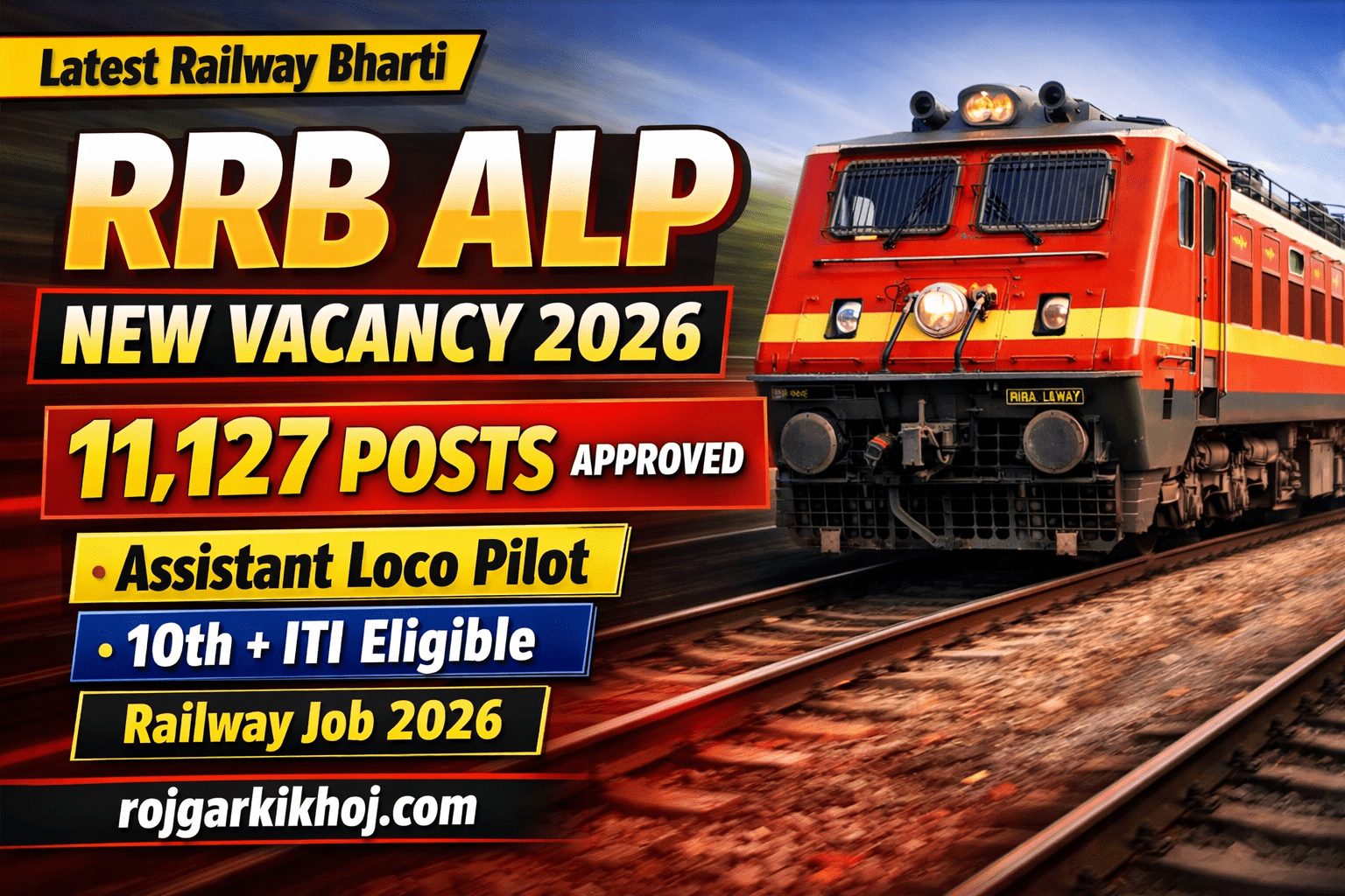 Read more about the article Railway ALP New Vacancy 2026: 11127 Posts Approved! Download RRB ALP Recruitment Notification PDF & Zone-wise Vacancy List