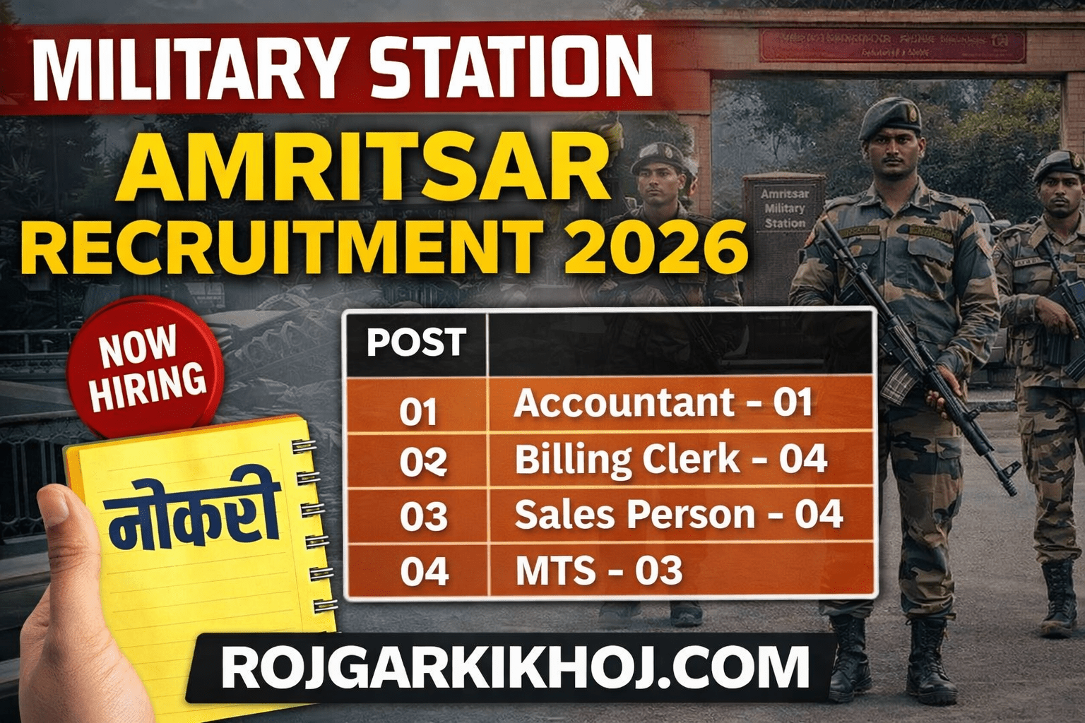 military station amritsar recruitment 2026