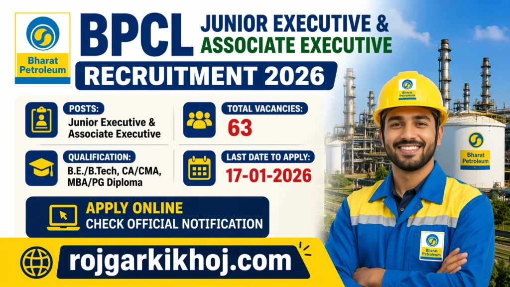 BPCL Junior Executive Recruitment 2026
