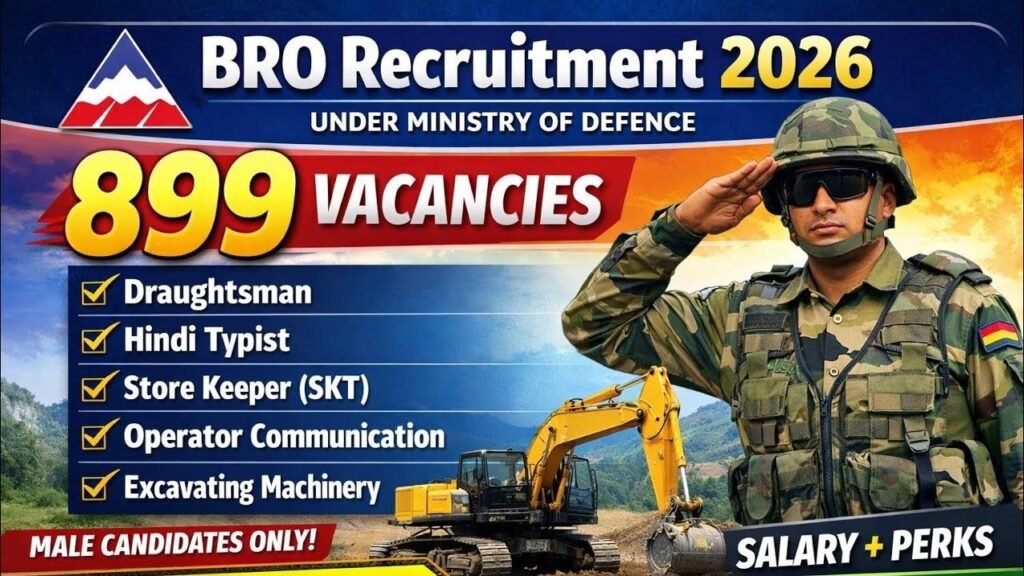 BRO Recruitment 2026 Notification- Apply Offline For 899 Post