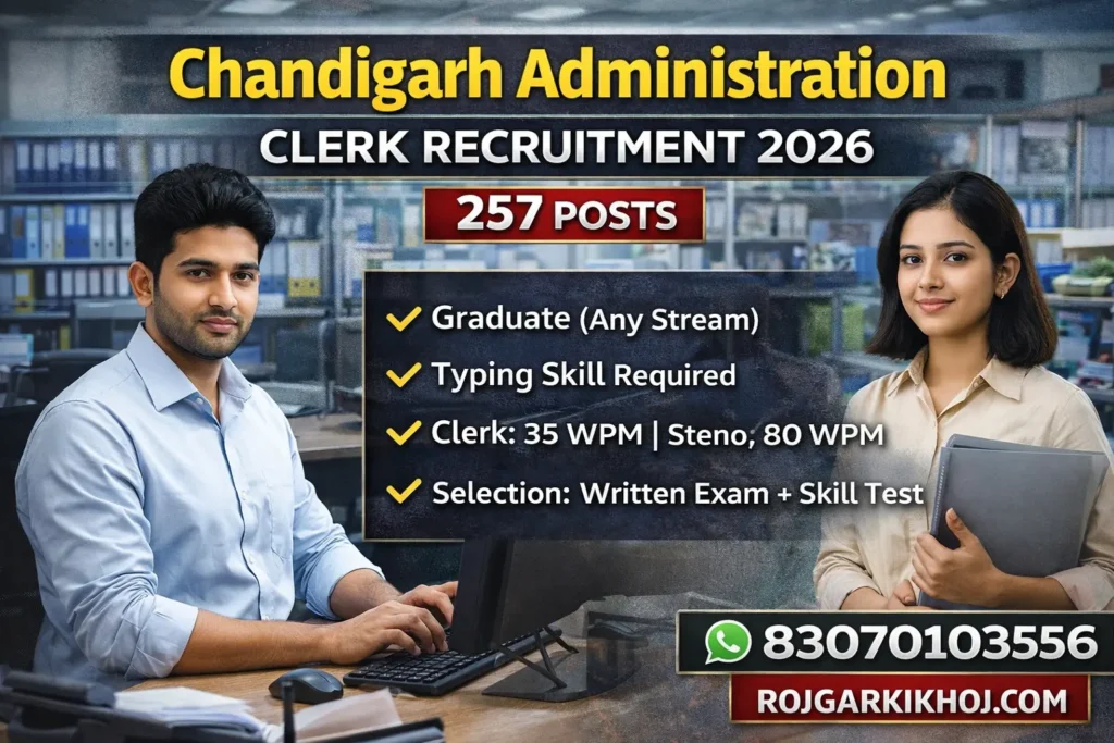 Chandigarh Administration Clerk Recruitment 2026