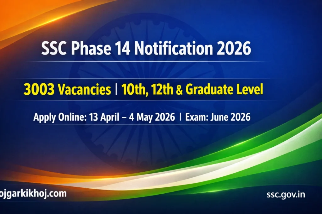 SSC Selection Post Phase 14 Notification 2026