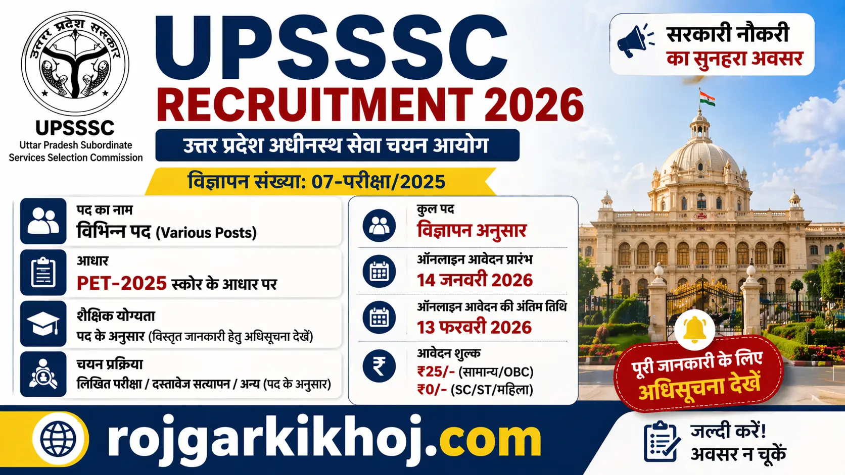 UPSSSC Assistant Statistical Officer ASO Recruitment 2026