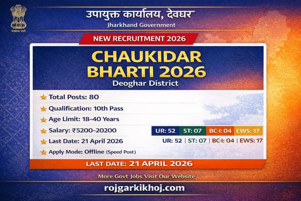deoghar chowkidar bharti 2026