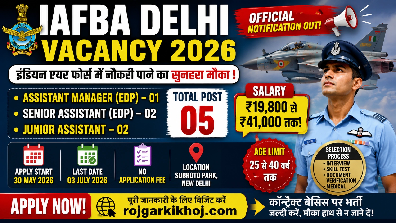 Air HQ Non Public Funds Recruitment 2026