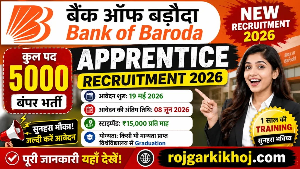 Bank Of Baroda Apprentice Recruitment 2026