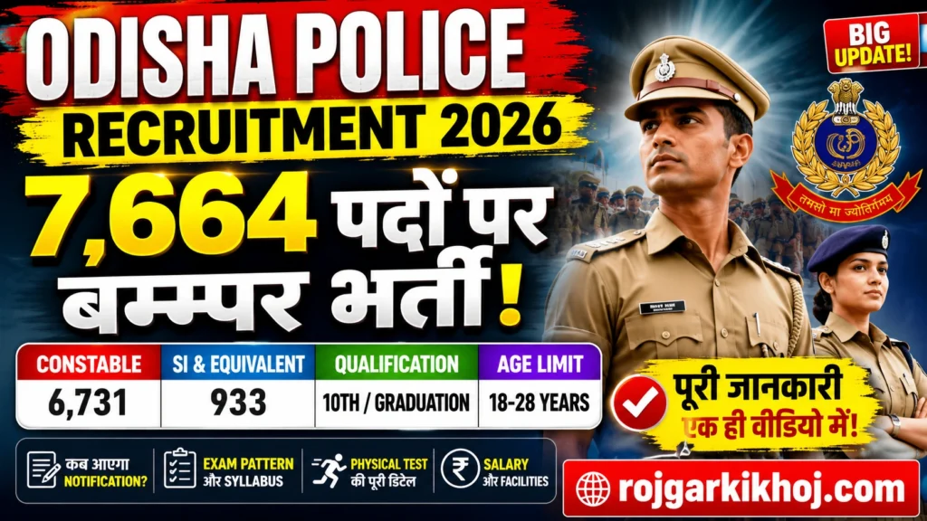 SSB Odisha Police Constable Recruitment 2026