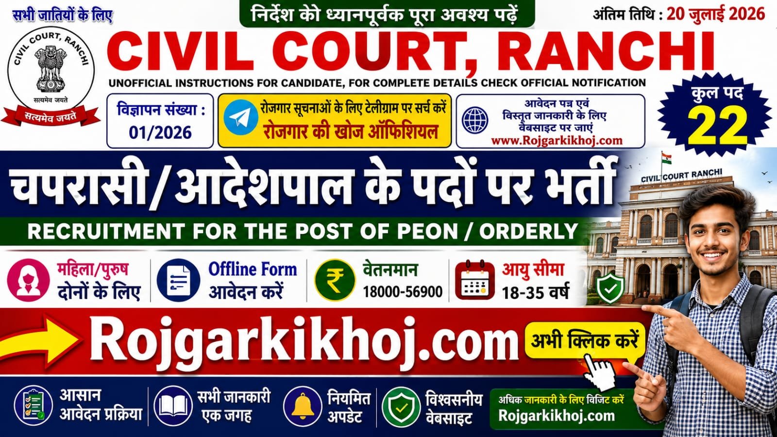 Civil Court Ranchi Recruitment 2026