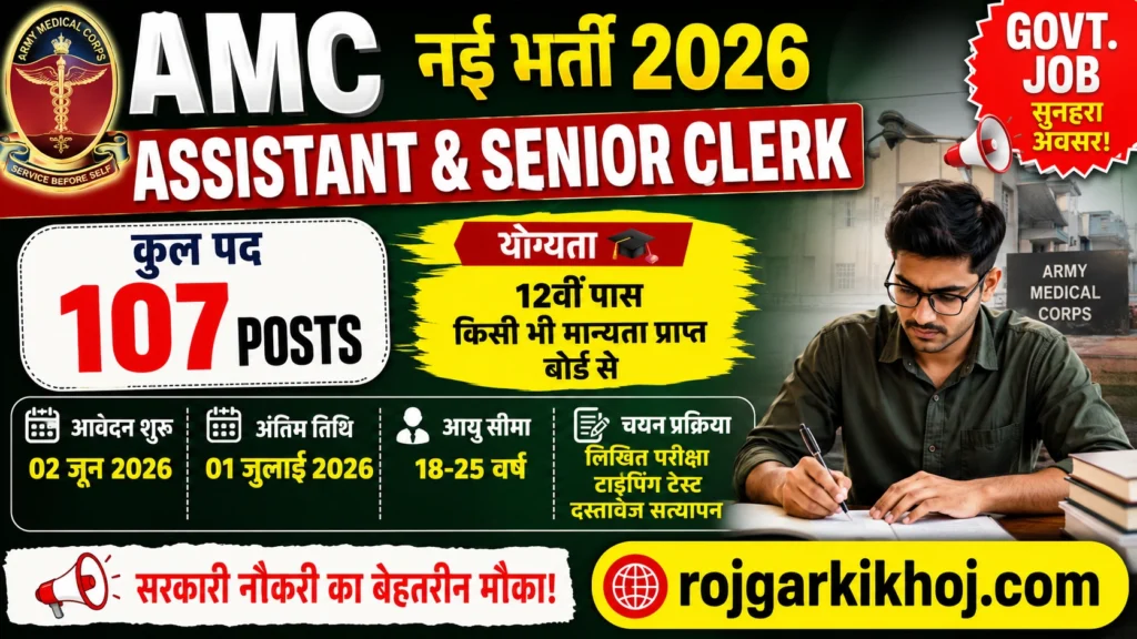 AMC Assistant senior clerk recruitment 2026