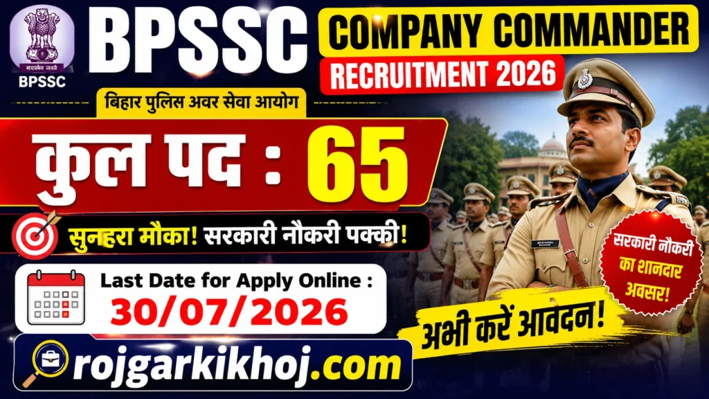 BPSSC Company Commander Recruitment 2026