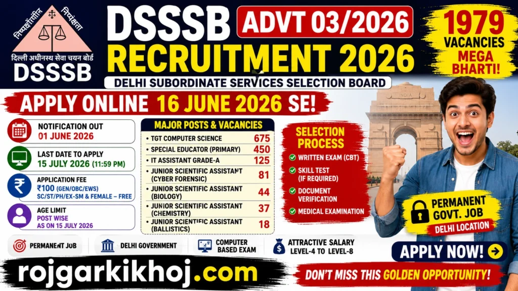 DSSSB Recruitment 2026 Notification