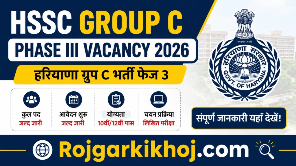 HSSC Group C Recruitment 2026 Advt No 062026