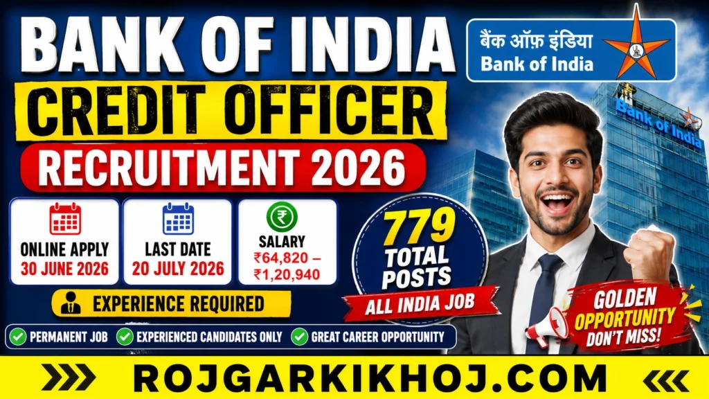 Bank of India Credit Officer Recruitment 2026: