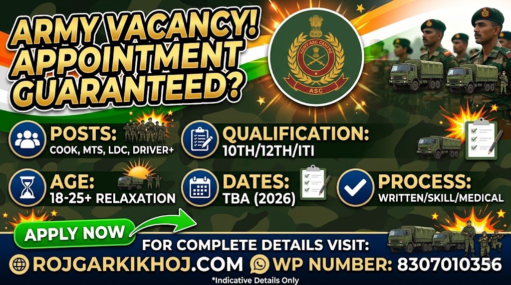 Indian Army ASC Centre South Bangalore Recruitment 2026
