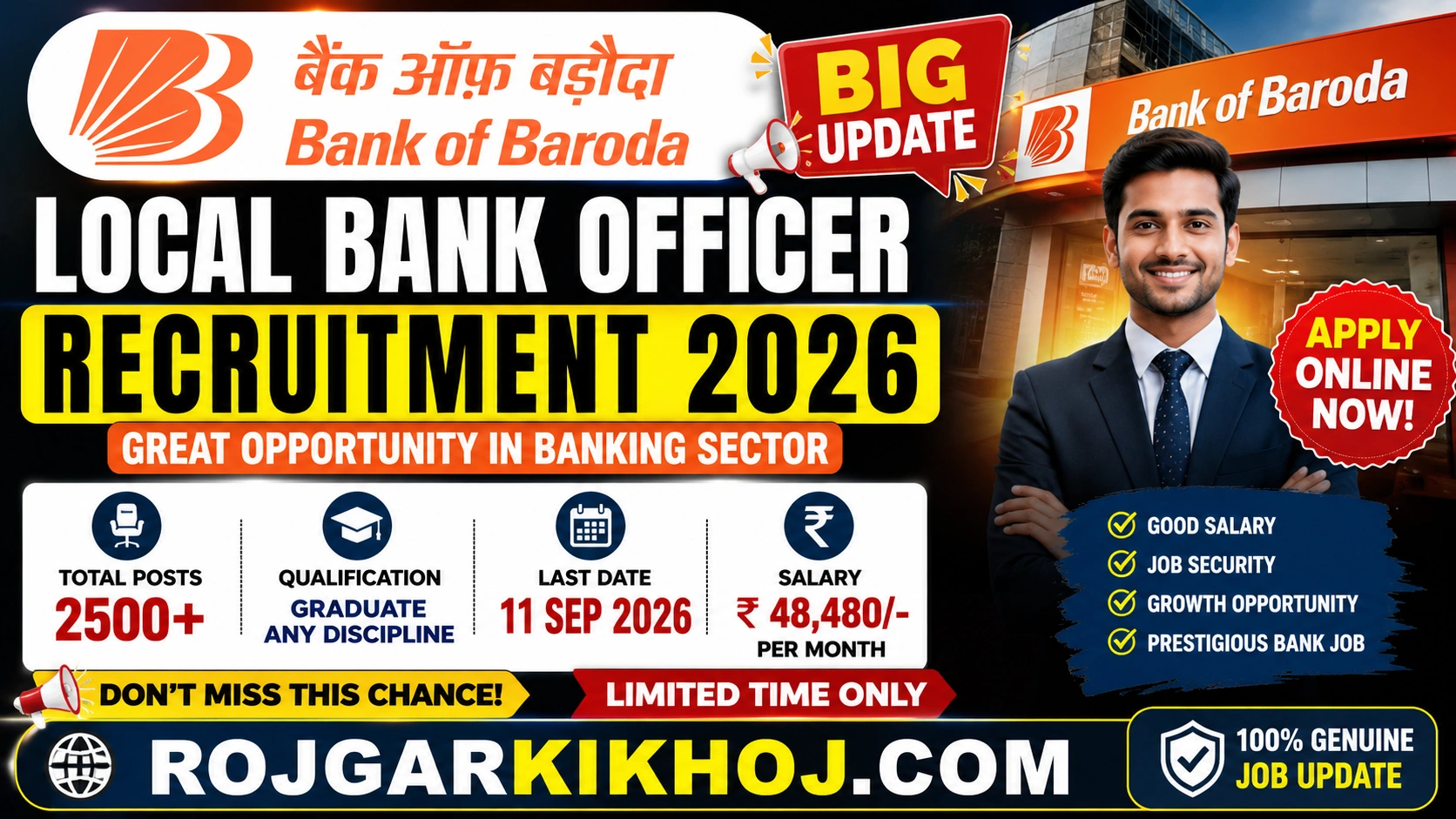 Bank Of Baroda Local Bank Officer Recruitment 2026