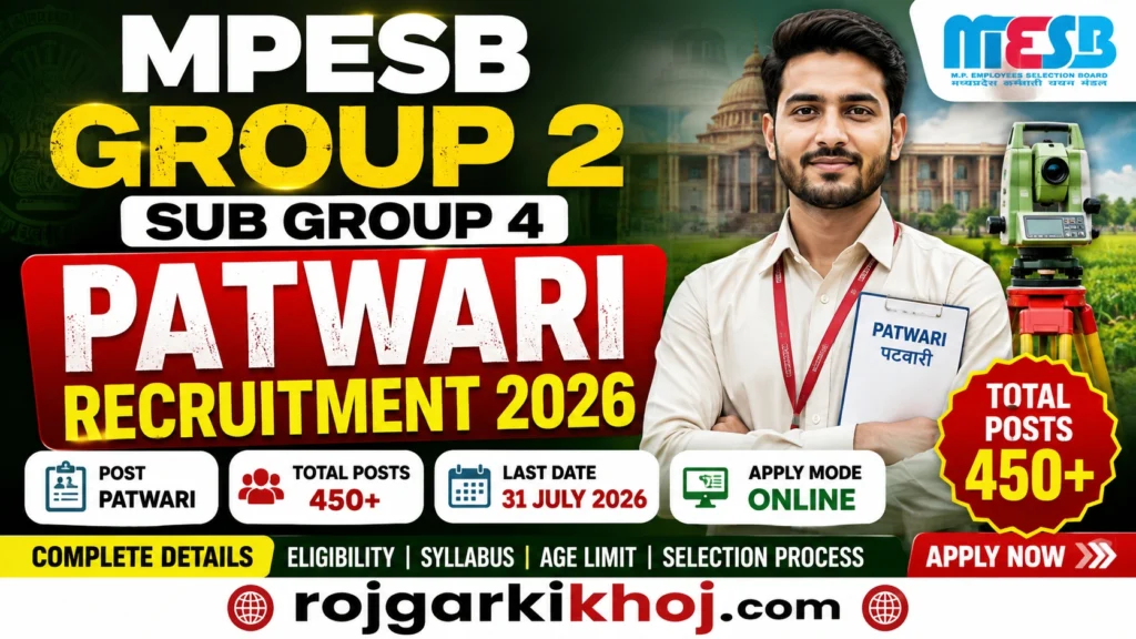 MPESB Group 2 Sub Group 4 Recruitment 2026