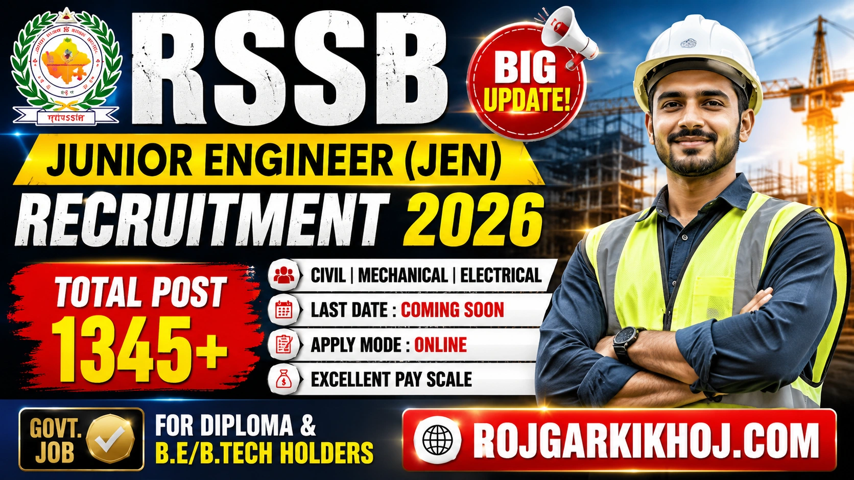 Rajasthan RSSB JE Recruitment 2026
