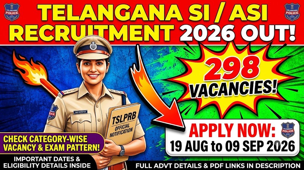 TSLPRB Sub Inspector Recruitment 2026