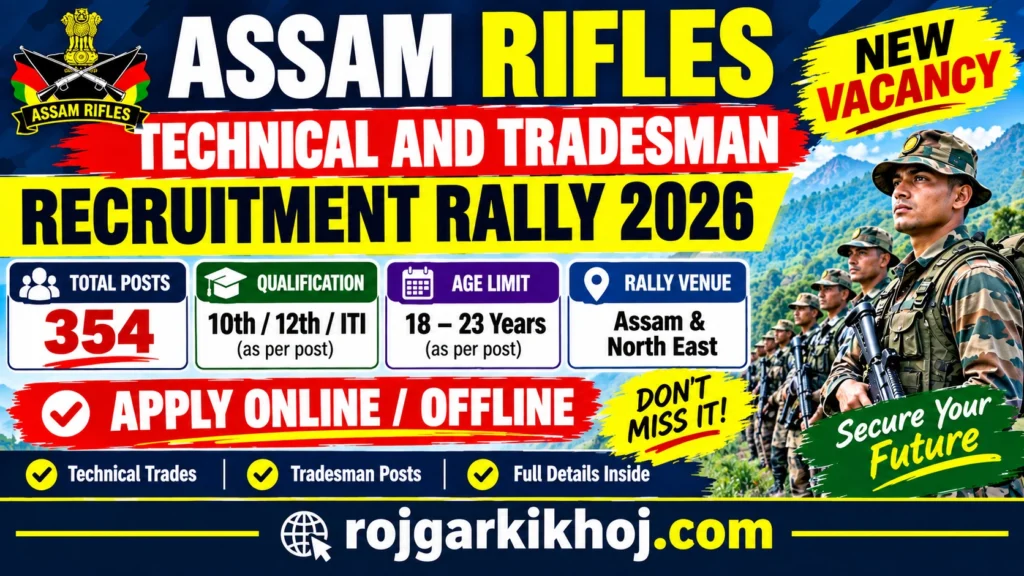 Assam Rifles Rifleman Recruitment 2026