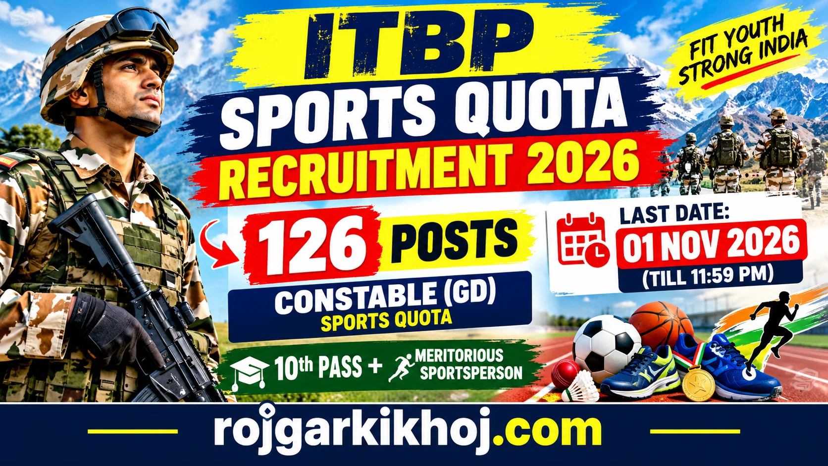 ITBP Sports Quota Recruitment 2026