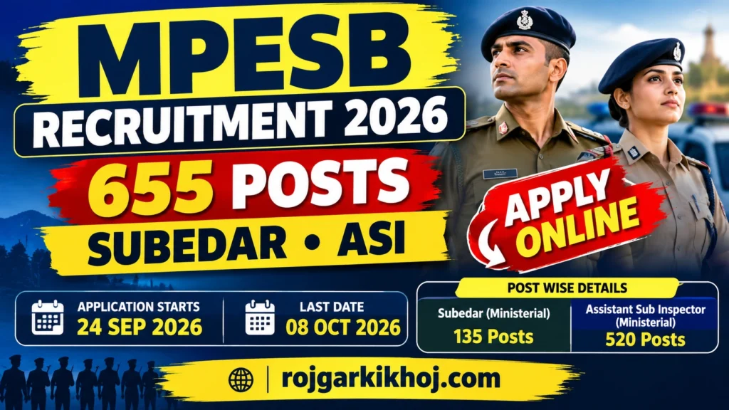 MPESB Assistant Sub Inspector Recruitment 2026