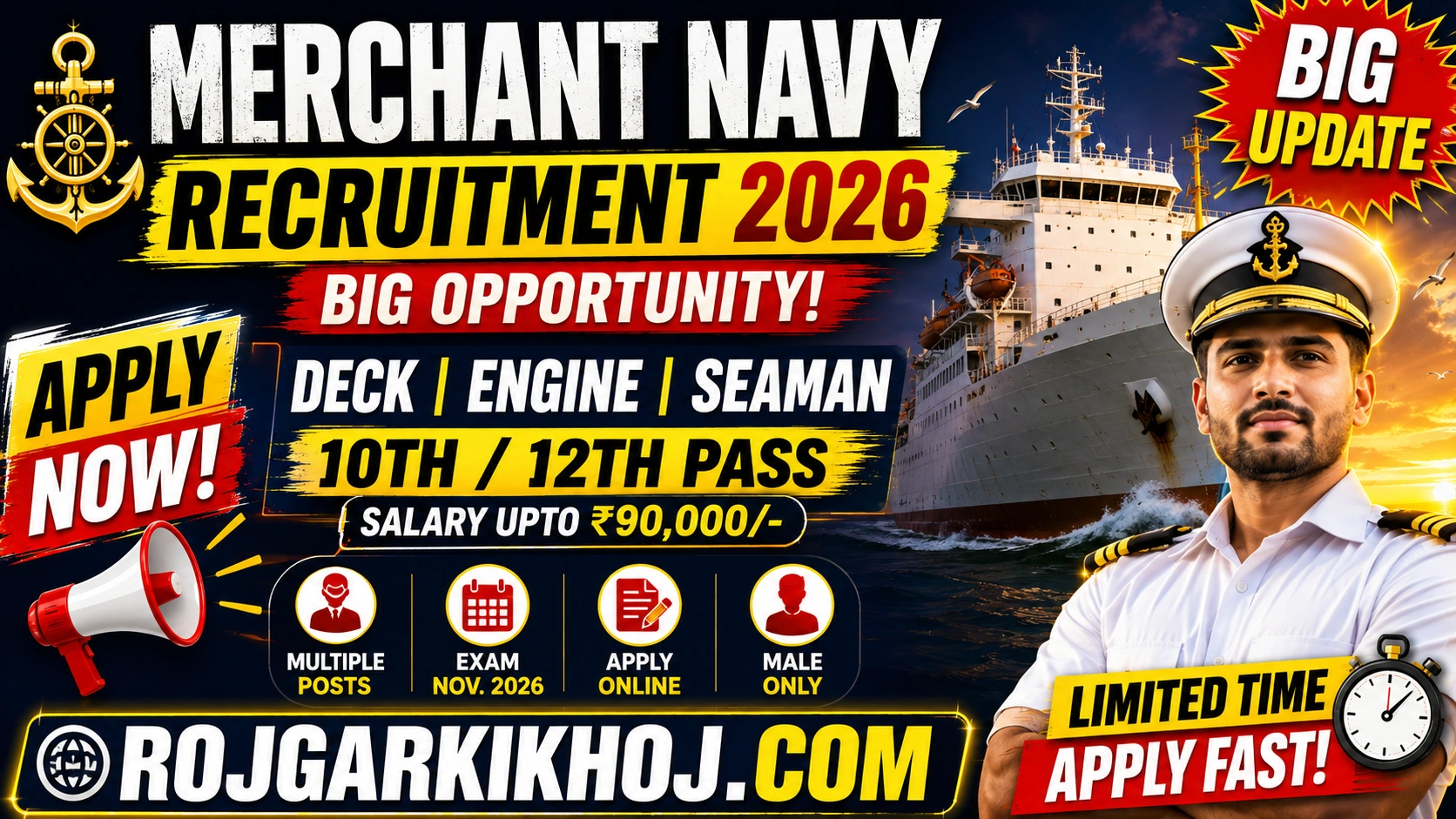 Merchant Navy Recruitment 2026 Notification