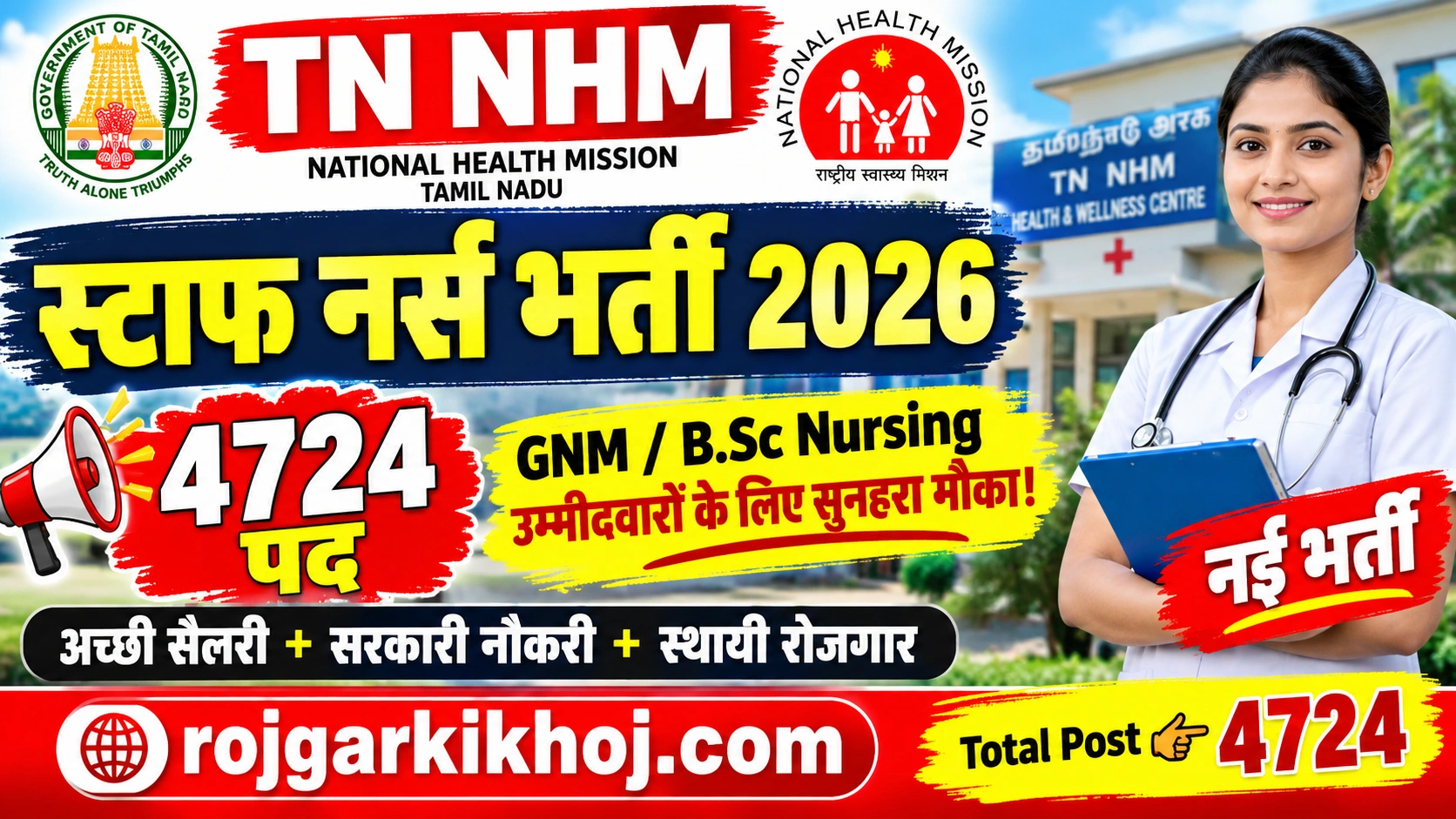 Tamilnadu TN Staff Nurse Recruitment 2026