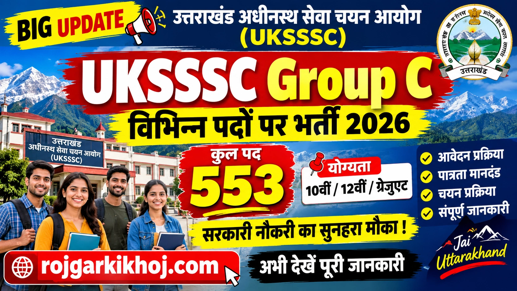 UKSSSC Group C New Vacancy 2026