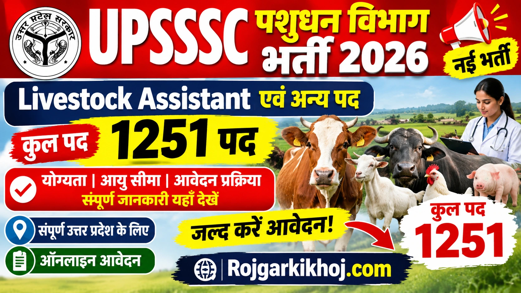 UPSSSC Livestock Extension Officer Recruitment 2026