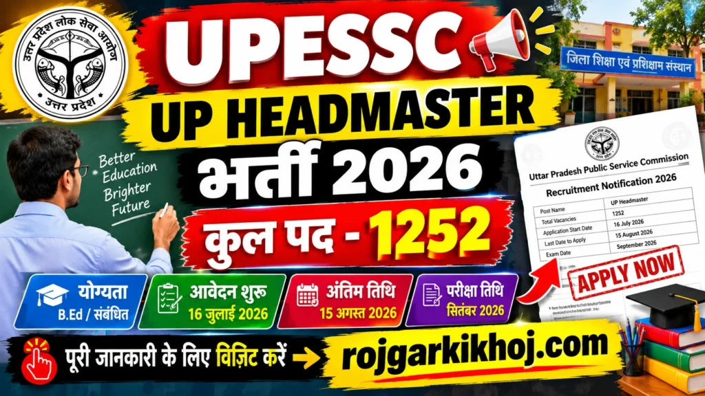 UPESSC UP Head Master Recruitment 2026